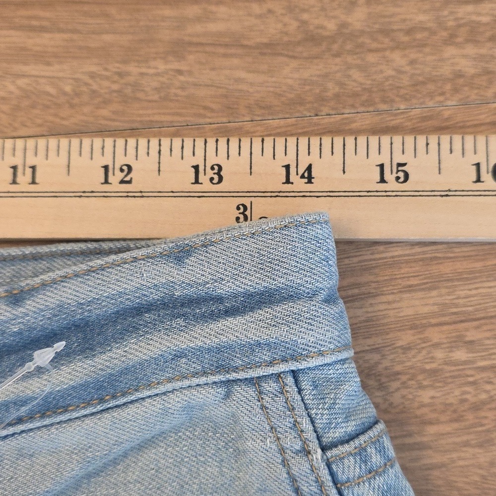 Pistola Forever Jeans Light Flared High Rise Light Wash Size 26 NWOT Raw Hem - Picture 11 of 16